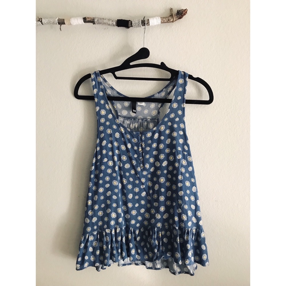 Flower Ruffle Tank